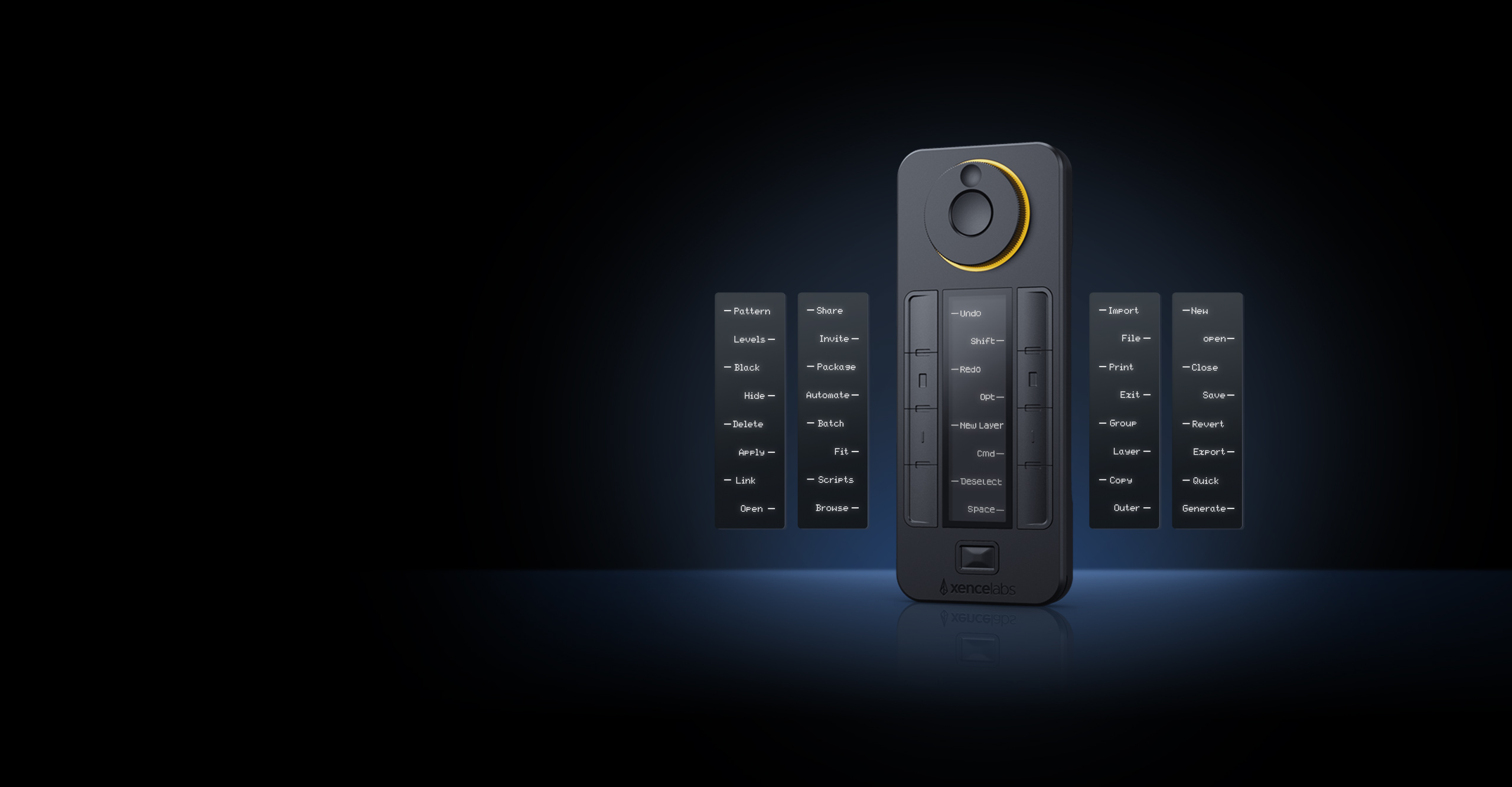 Xencelabs Quick Keys remote featuring OLED display and up to 44 customizable shortcuts