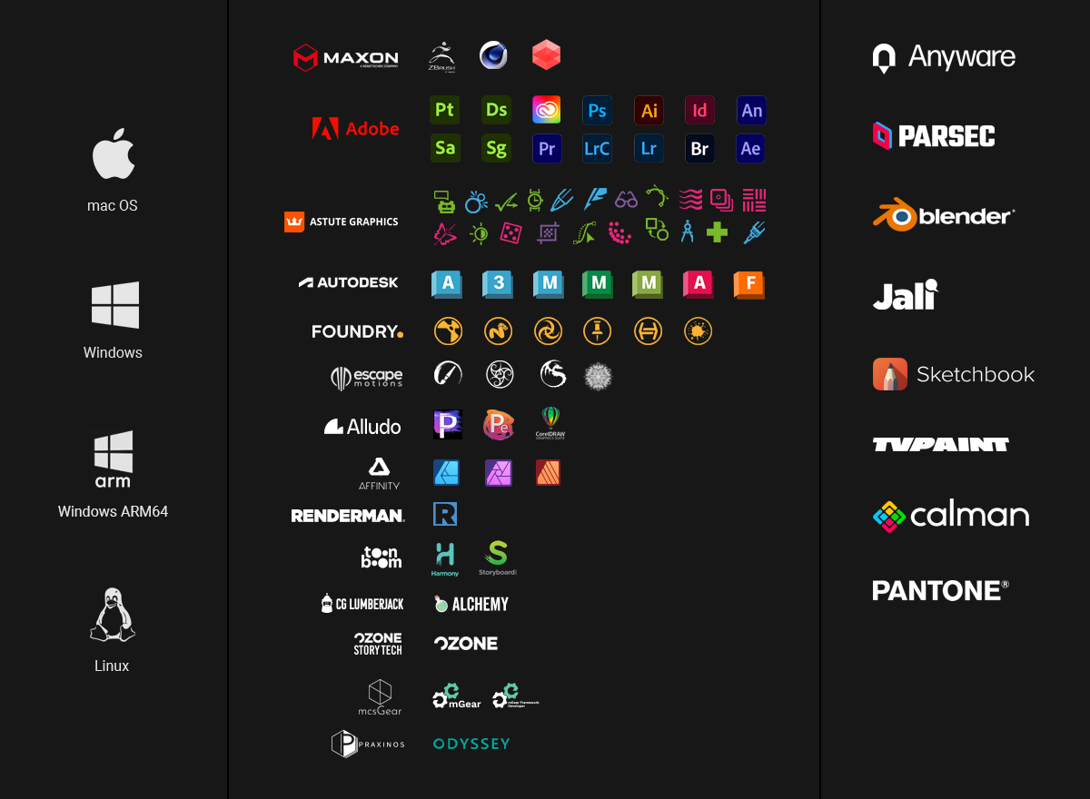 Xencelabs driver compatible with Windows, macOS, and Linux for Pen Display 24 and 24+