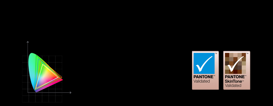 Exceptional color accuracy and wide gamut