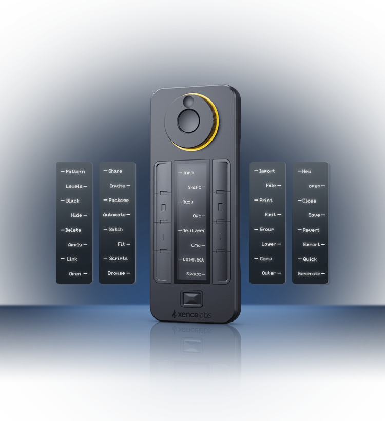 Xencelabs Quick Keys remote featuring OLED display and up to 44 customizable shortcuts
